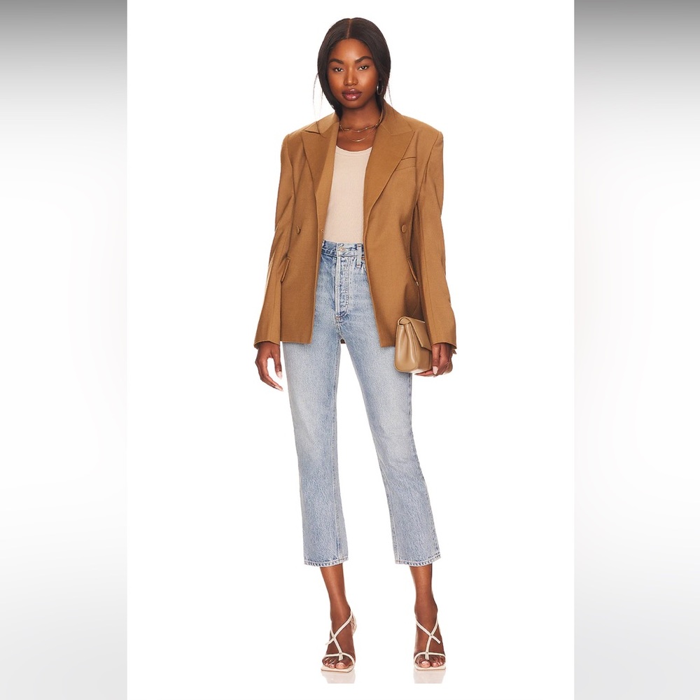Agolde Riley High Rise Straight Crop Jean in Renewal Size 25
